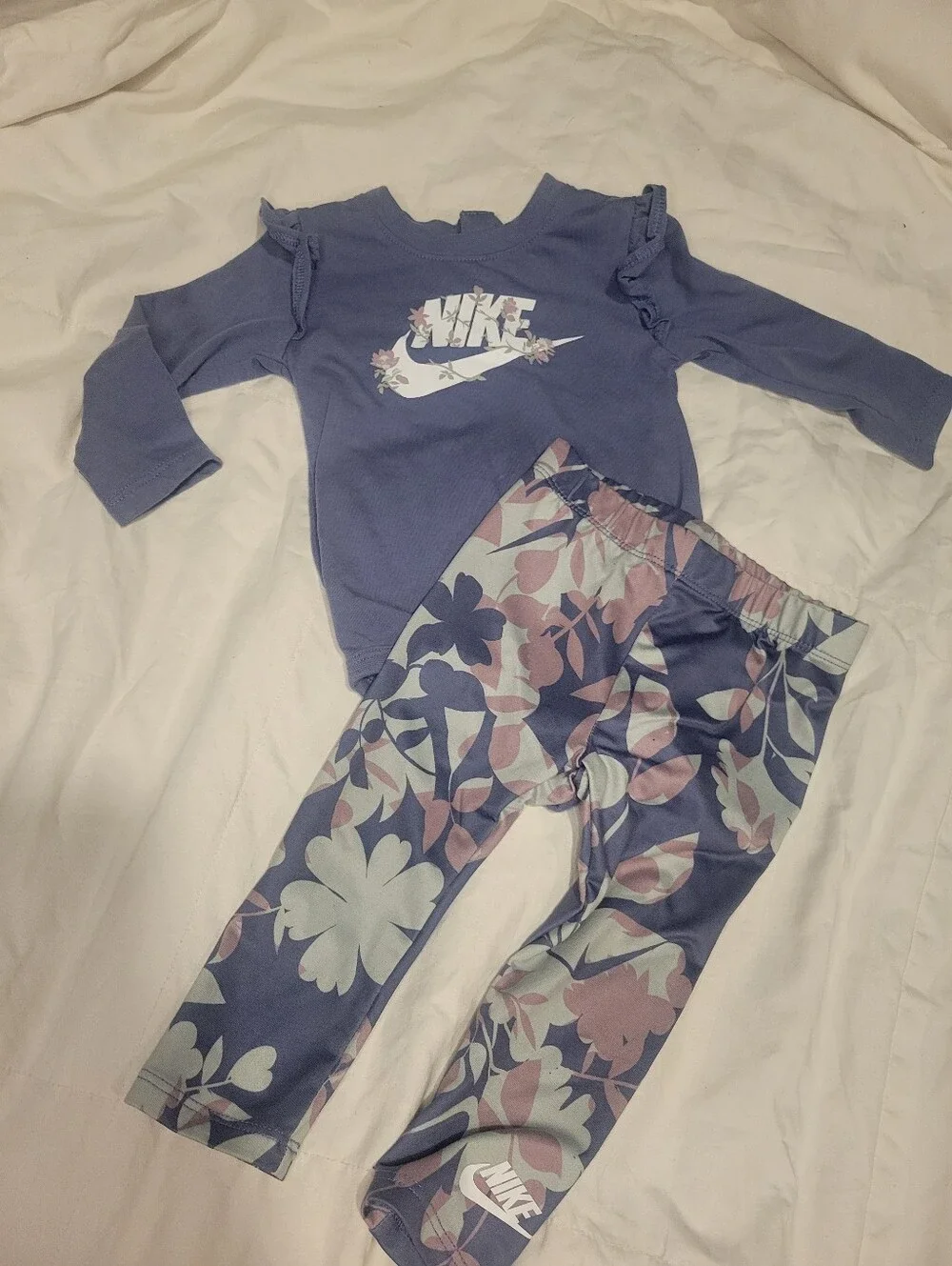 Nike Purple Floral Baby Legging Set